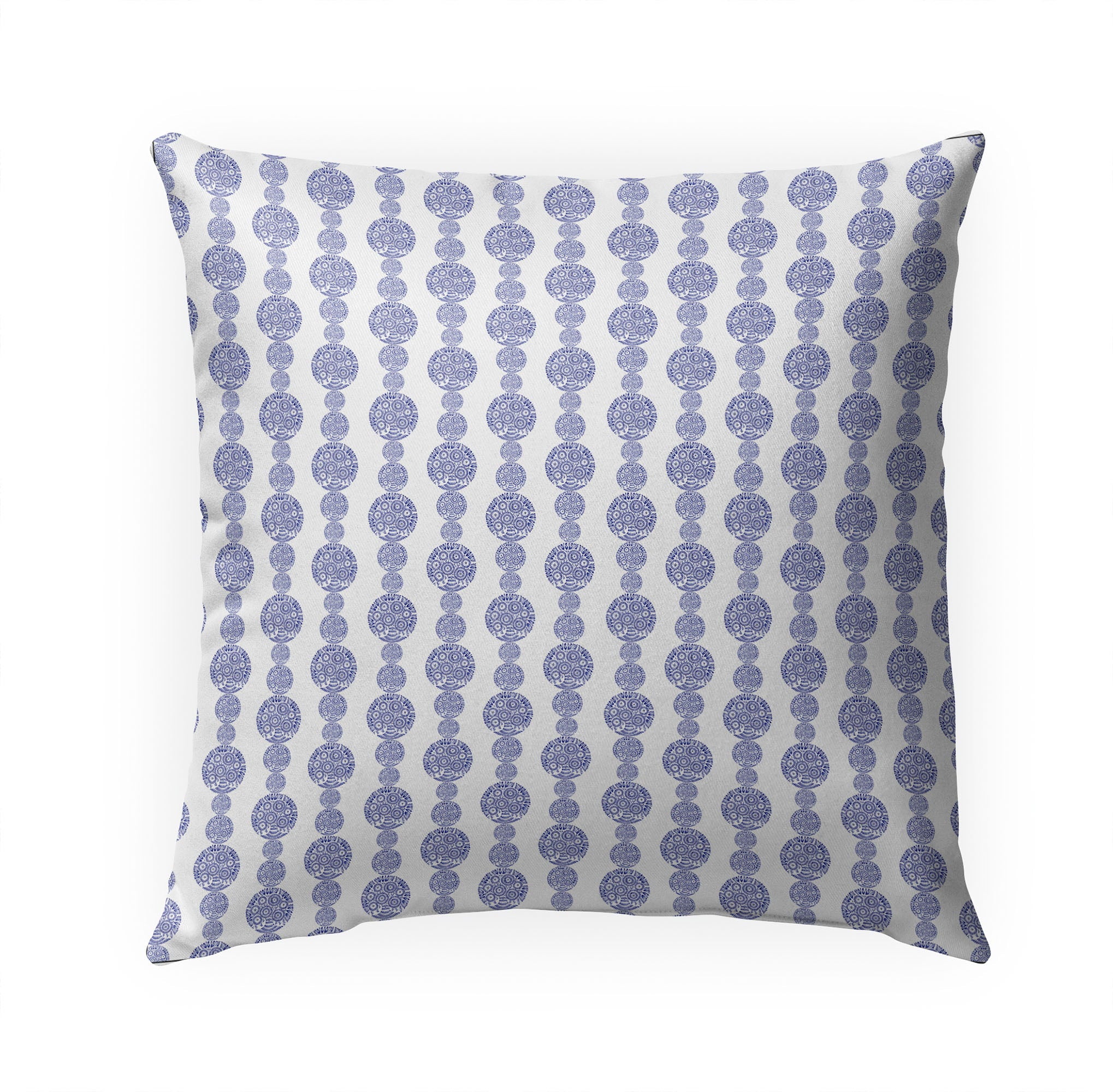 Grace Cobalt Blue On White Outdoor Pillow by Kavka Designs