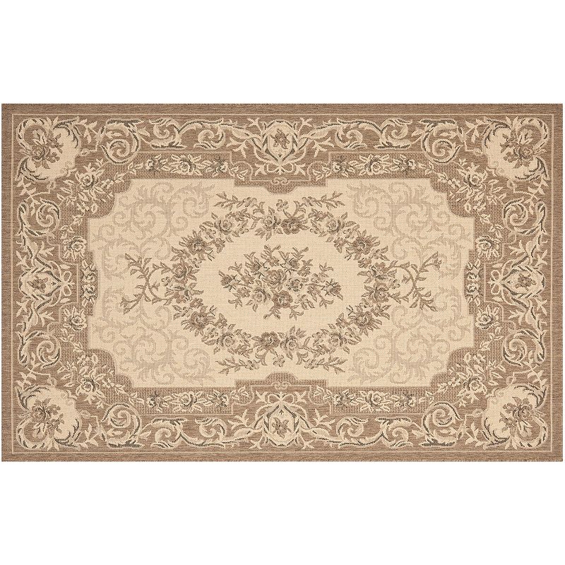 Safavieh Courtyard Aubusson Framed Floral Indoor Outdoor Rug