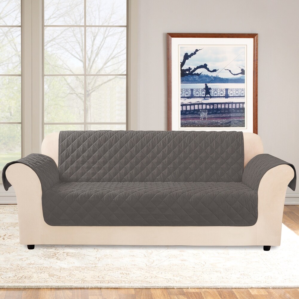 SureFit Microfiber Non Slip Water Resistant Sofa Furniture Cover