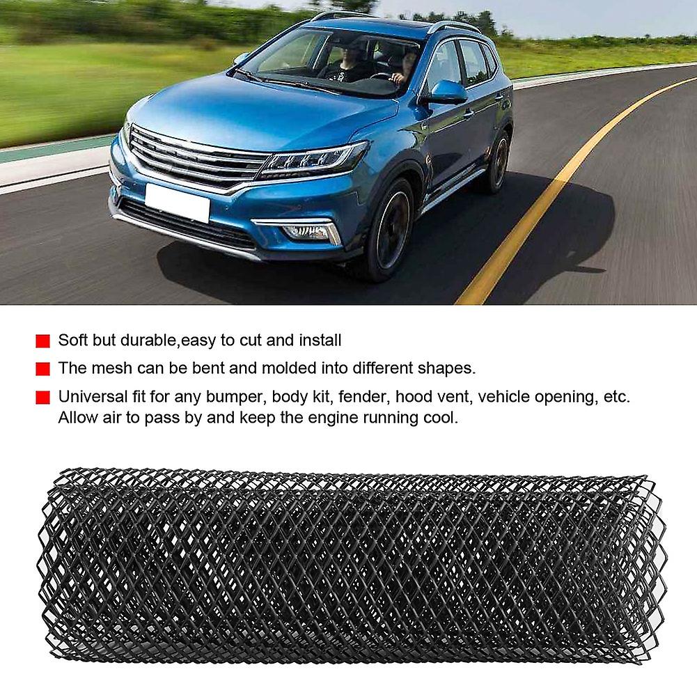 8x16mm Aluminum Alloy Car Grille Mesh Net Grid Body Bumper Rhombic Grill Universal