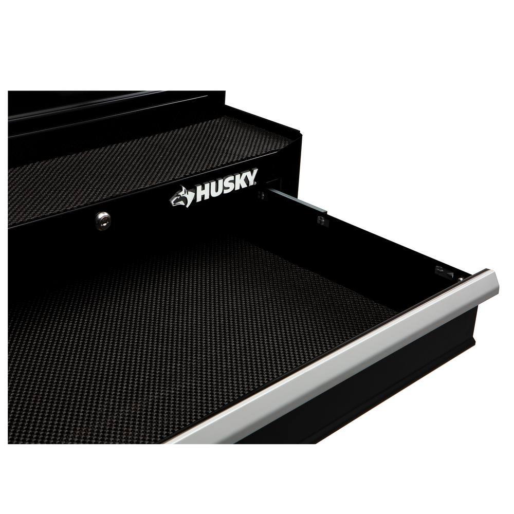 Husky 26.5 in. W x 18 in. D Standard Duty 4-Drawer Rolling Tool Cabinet in Gloss Black HKST98066BK