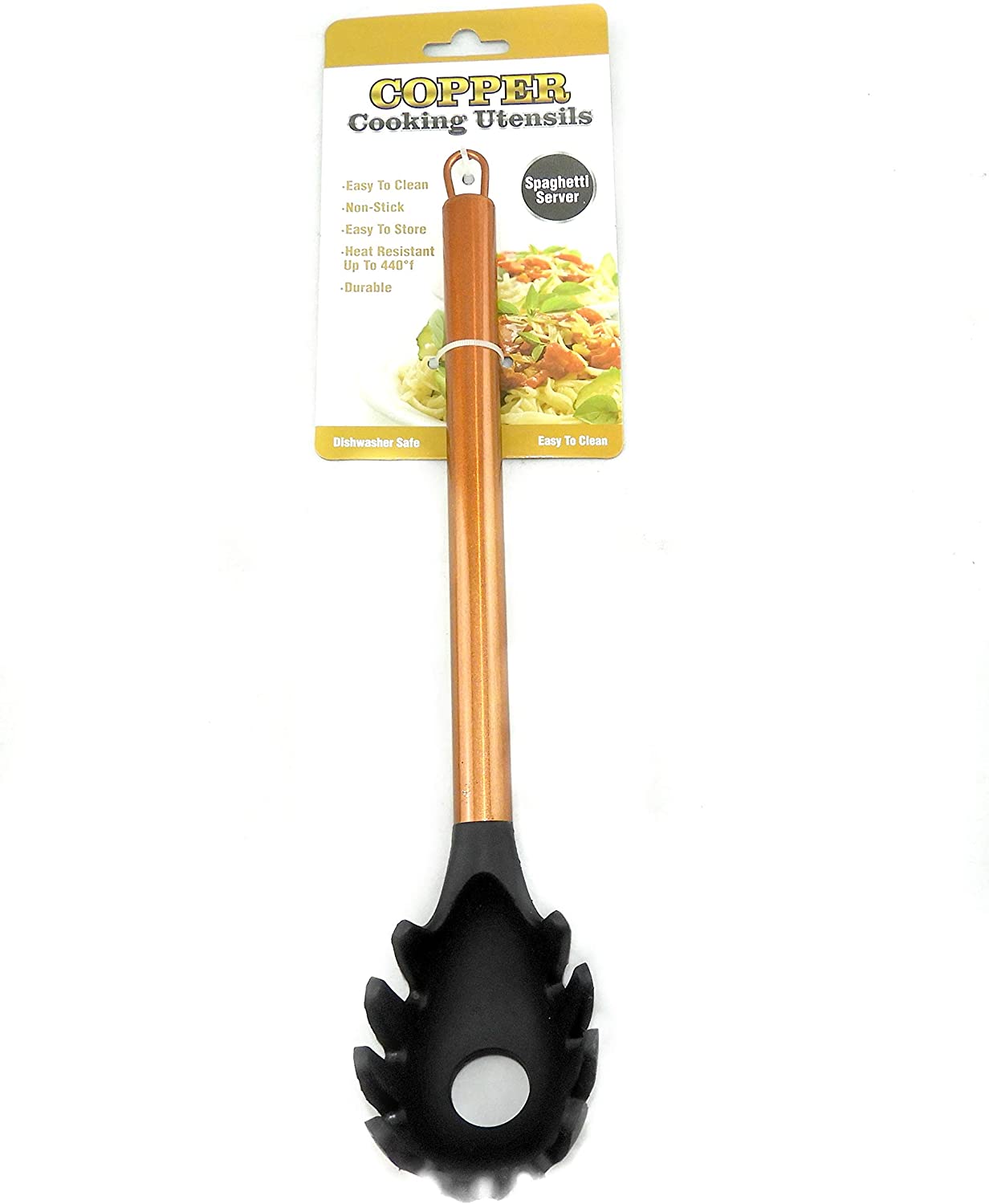 Dependable Industries Set of 6 Kitchen Copper Cooking Utensils Set Made with Heat Resistant Nylon