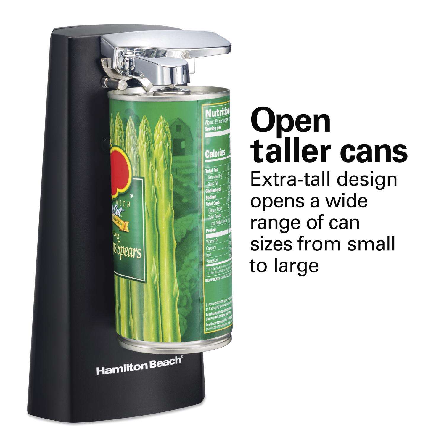 Hamilton Beach Black Electric Can Opener Magnetic Lid Holder