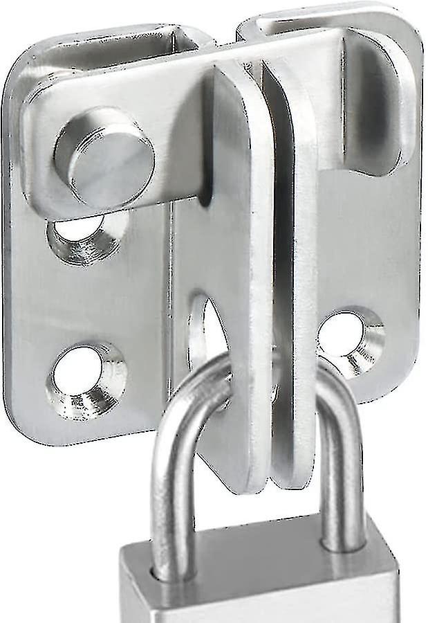 Sliding Door Lock， Padlock， Hasp， Door Latch， Latch， Lock， Anti-theft Hook， Brushed Stainless Steel Finish