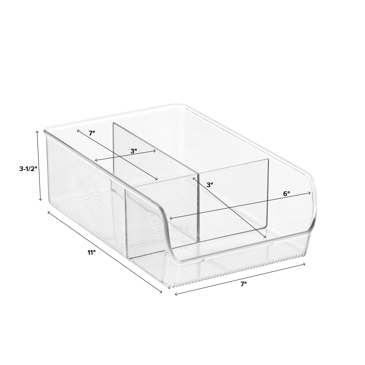 iDesign Linus Wide 3Section Cabinet Organizer