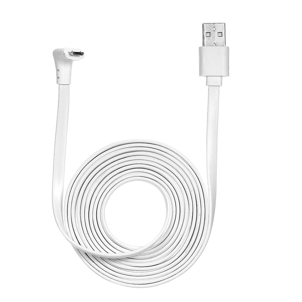 White 2m 2m/6.6ft Charging Power Cable Fits For Arlo Pro， Arlo Pro 2， Arlo Go， Arlo Light Weatherproof Indoor/outdoor Flat Cable Aluminium Alloy Micro