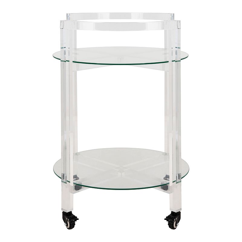 Safavieh Jules 2-Tier Acrylic Bar Cart