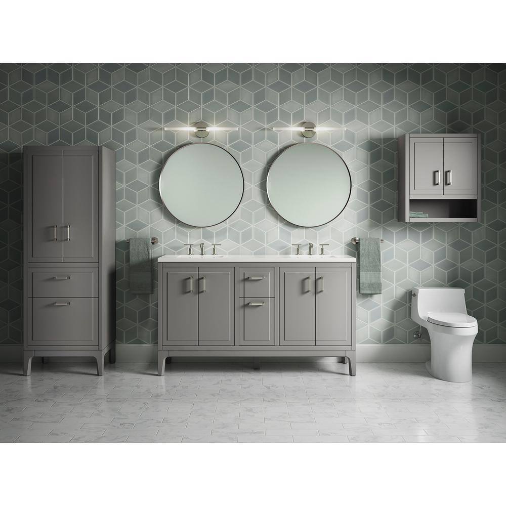 KOHLER Seer 24 in. W Linen Cabinet in Mohair Grey K-33556-ASB-1WT