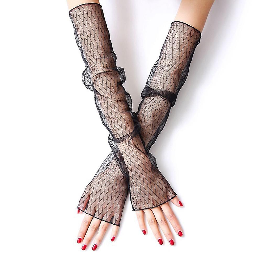 Women Sexy Lace Covered Arm Sleeve Gloves