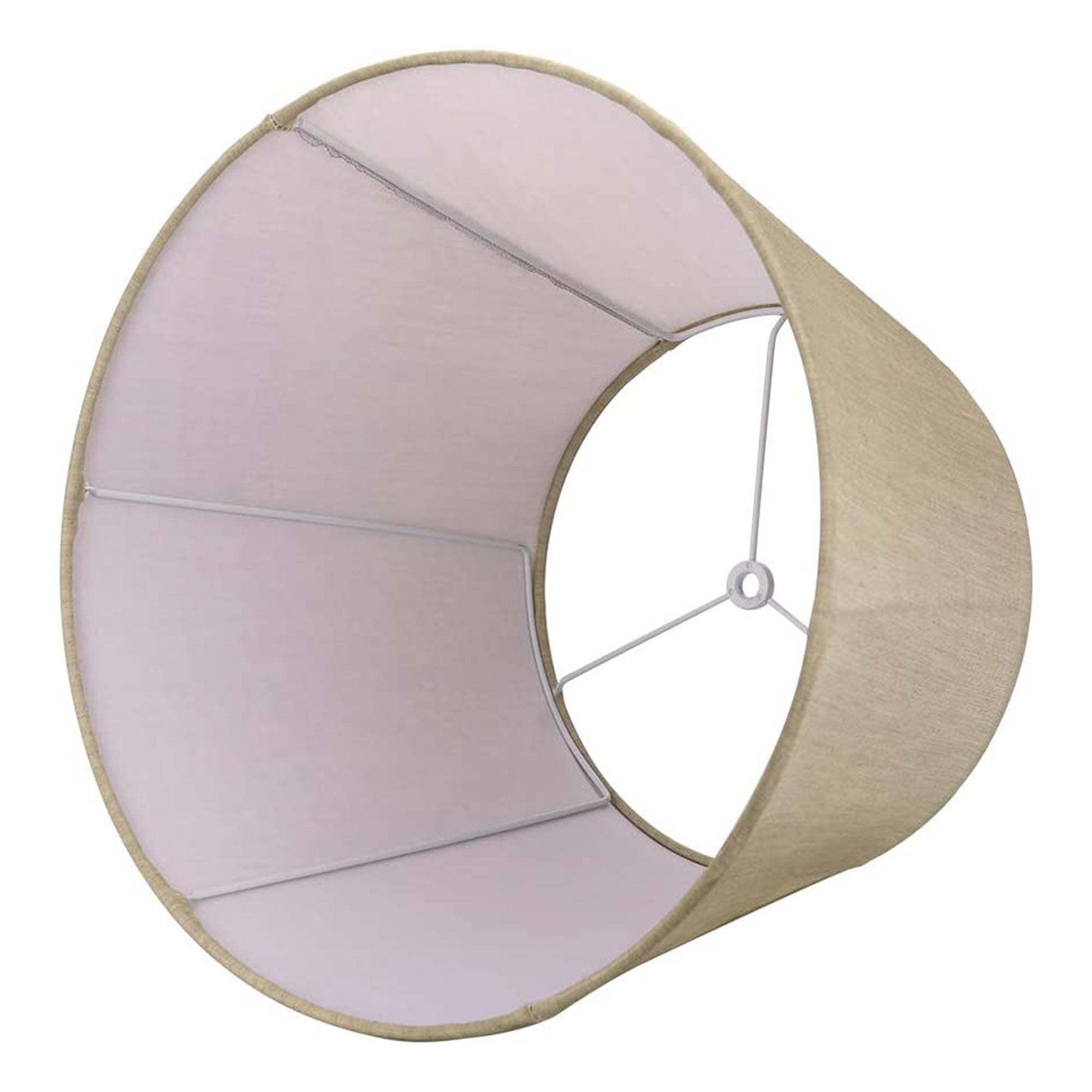 ALUCSET Foldable Drum Lampshades with Spider Installation， Set of 2， Gold