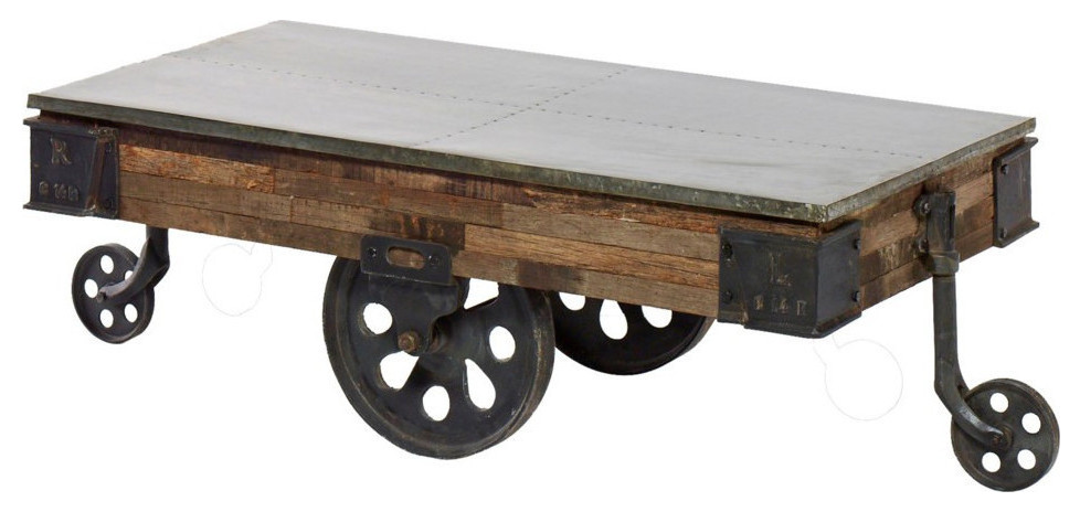 Alva Coffee Table   Industrial   Coffee Tables   by Rustic Home Furniture Deco  Houzz