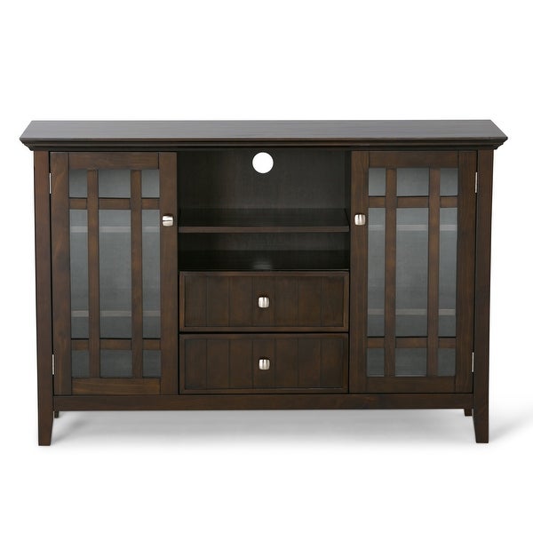 WYNDENHALL Freemont 53-in. Dark Tobacco Solid Wood TV Stand - 53