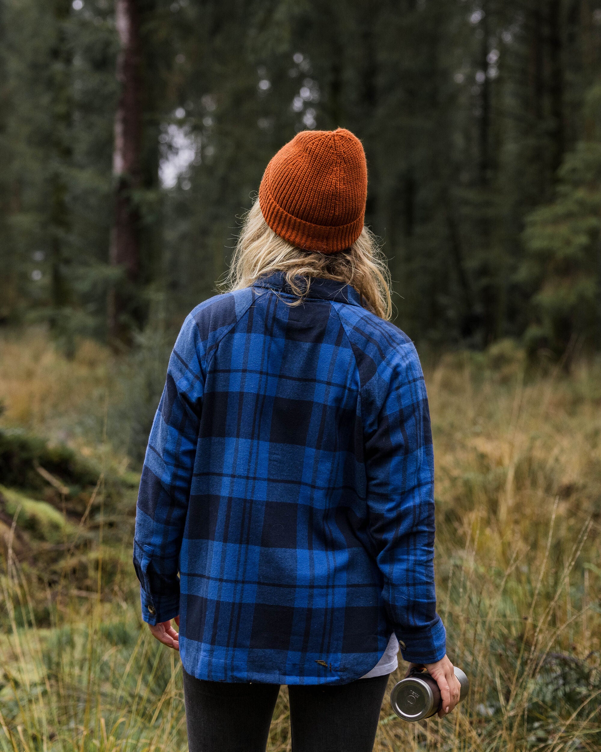 Harmony Organic Cotton Check Shirt - True Blue