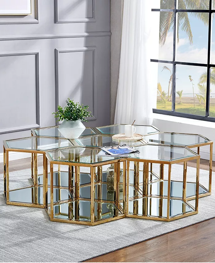 Best Master Furniture Radha Modular Hexagonal Coffee Table 24