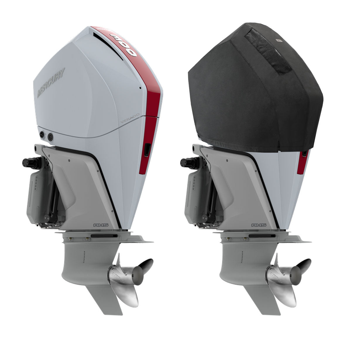 Oceansouth Heavy Duty Vented Cover for Mercury Outboard 4 Stroke V8 4.6L - 250HP， 300HP and 200-300PRO XS (2018-2023)