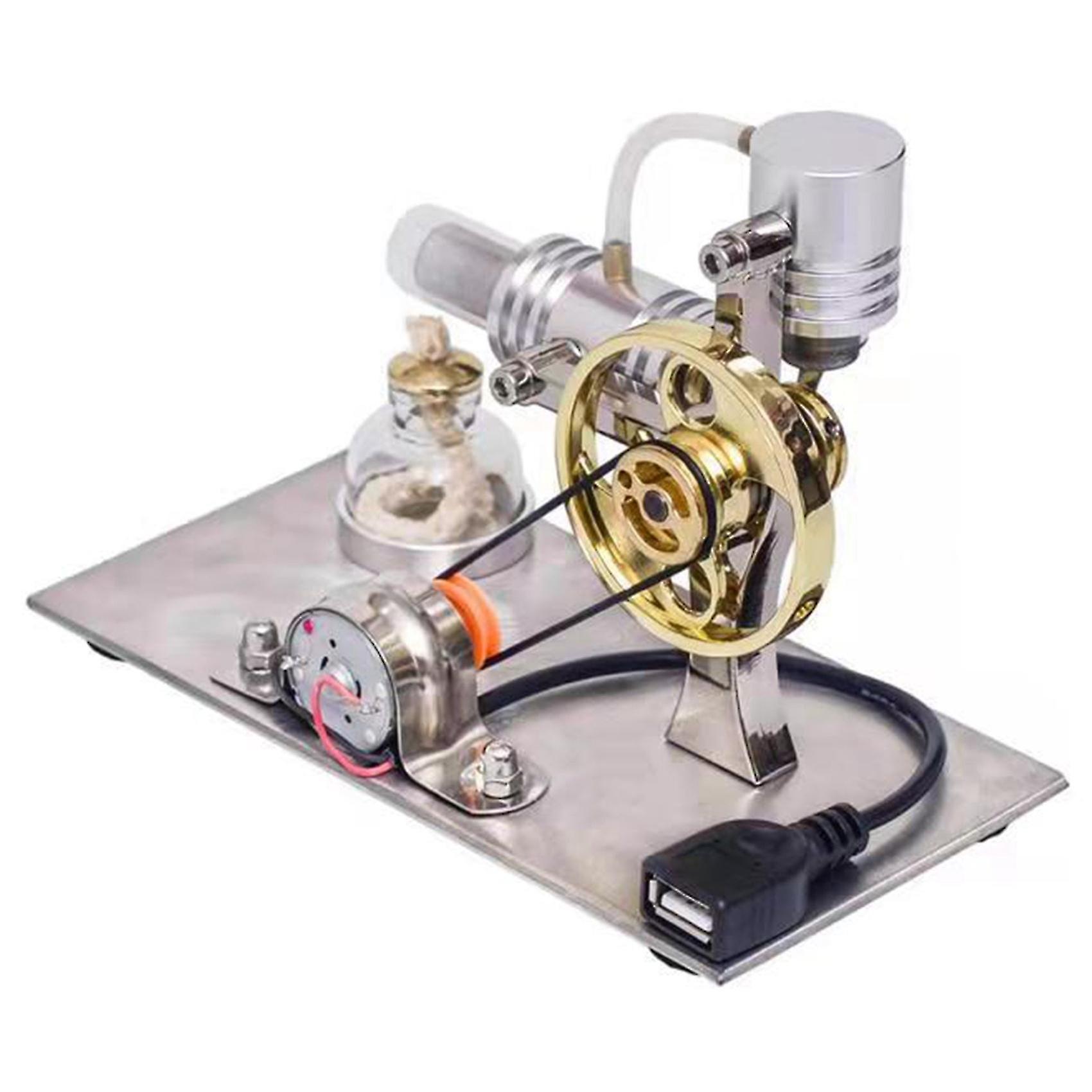 L-shape Stirling Engine Model With Usb Connector And Night Light，stirling Engine Model Educational