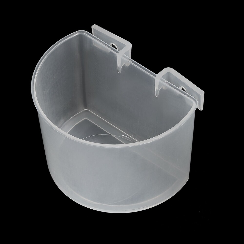 Large Bird Feeder Cage Cups Water Bowl Flat Feeding Container 4pcs