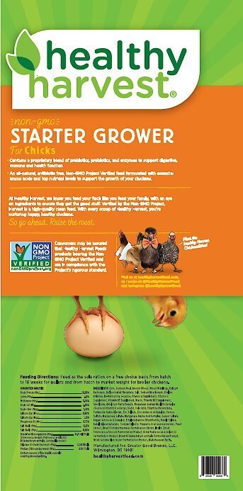 Healthy Harvest Non-GMO 20% Protein Chick Starter Grower Crumbles Chicken Feed