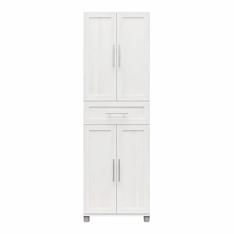 Camberly Framed Ivory Oak 4 Door Storage Cabinet