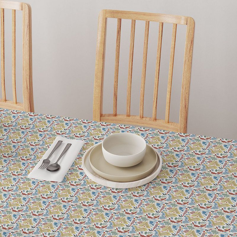 Rectangular Tablecloth， 100% Cotton， 52x104， Floral 54