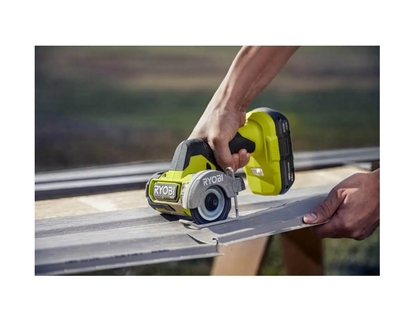 RYOBI PSBRA02B-PSBCS02B ONE+ HP 18V Brushless Cordless Compact 2-Tool Combo Kit with 3/8 in. Right Angle Drill and Cut-Off Tool (Tools Only)