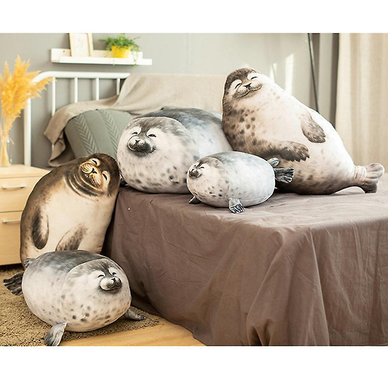 Born Pretty 3d Printed Seal Plush Toy Soft Stuffed Sea Animal Seal Doll Toys For Birthday Gift Lifelike Seal Stuffed Hug Pillow Home Decor