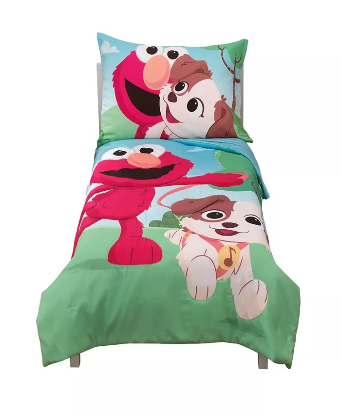 Sesame Street Furry Friends 4 Piece Toddler Bed Set