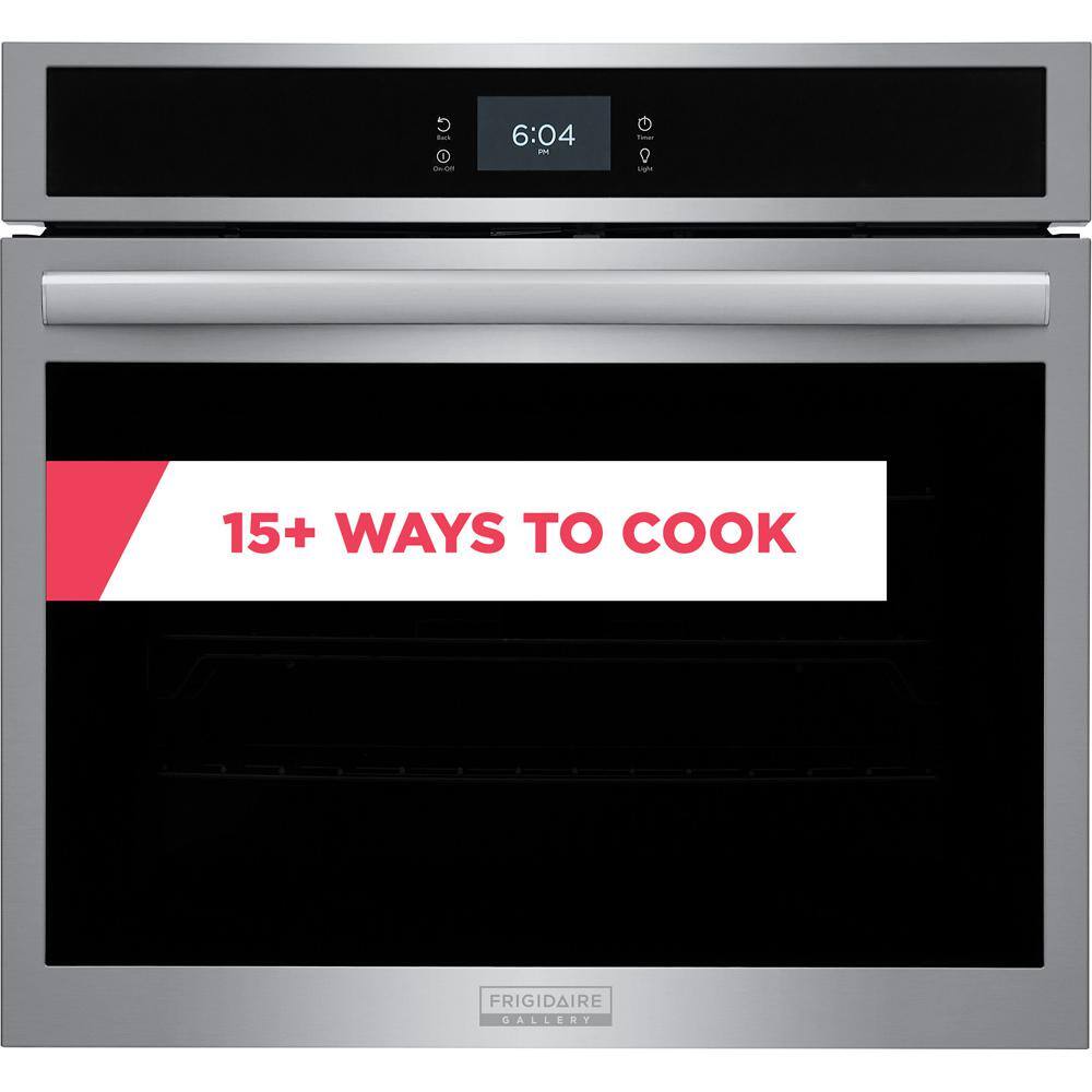 FRIGIDAIRE GALLERY 30 in. Single Electric Wall Oven with Total Convection in Smudge-Proof Stainless Steel GCWS3067AF