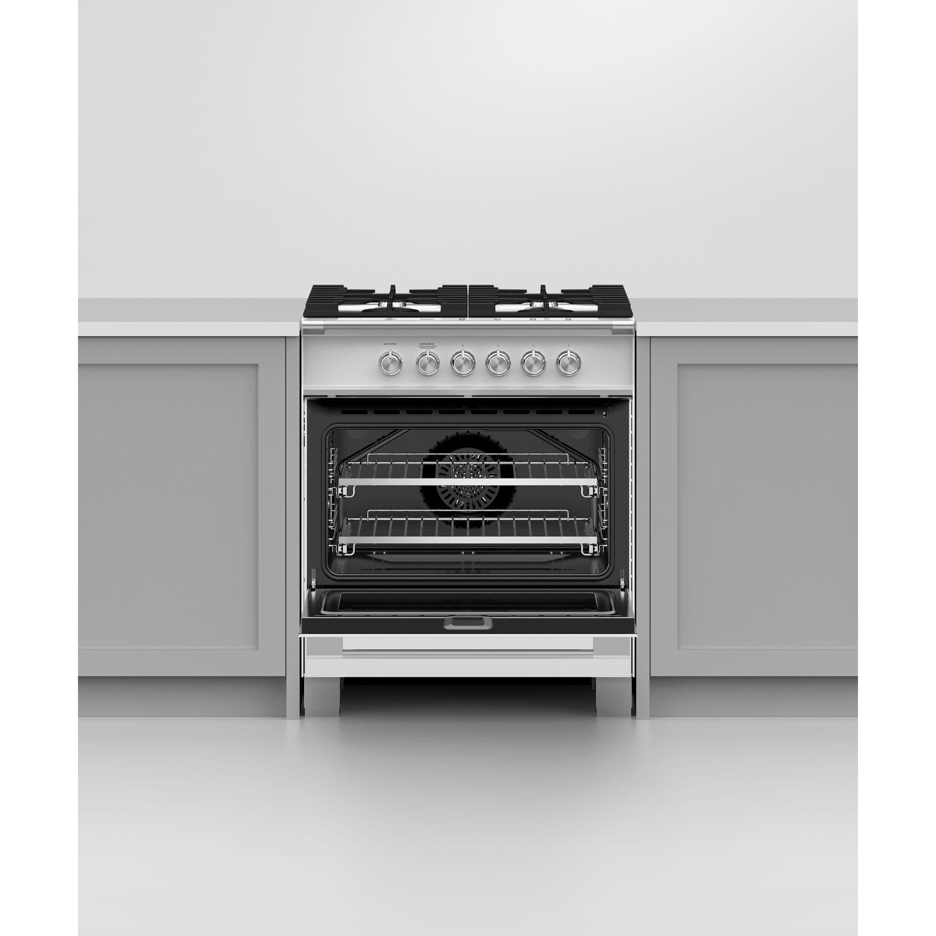 Fisher & Paykel 30-inch Freestanding Gas Range with AeroTech? Technology OR30SCG4W1