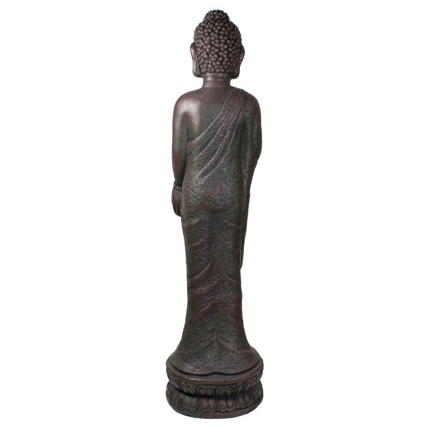 Gray Standing Buddha Outdoor Garden Statue