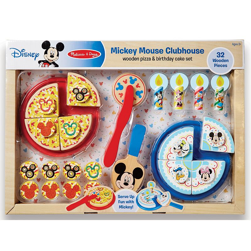 Disney's Mickey Mouse Wooden Pizza and Birthday Cake Set by Melissa and Doug