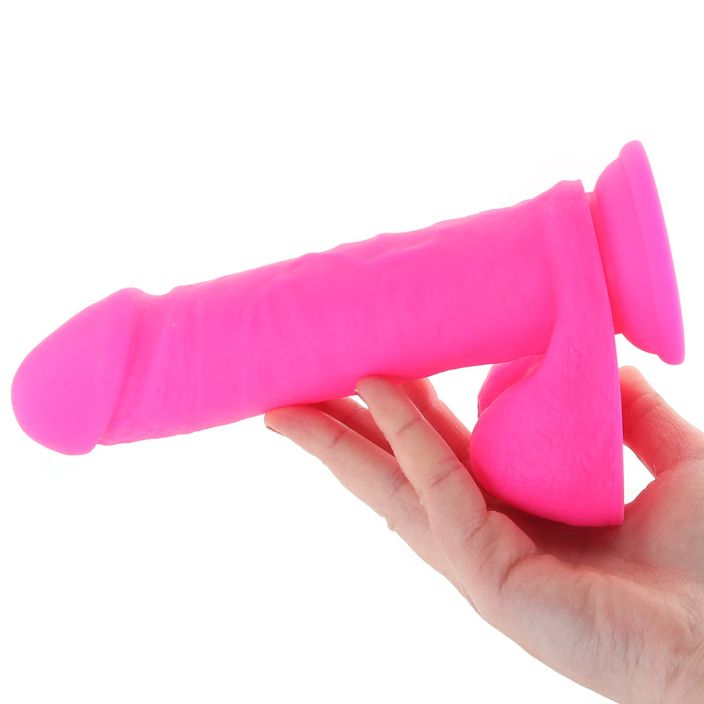 Neo Elite 8 Inch Silicone Dual Density Cock in Pink