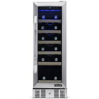 NewAir Single Zone 19-Bottle Built-In Compact Size Wine Cooler Fridge with Precision Digital Thermostat - Stainless Steel AWR-190SB