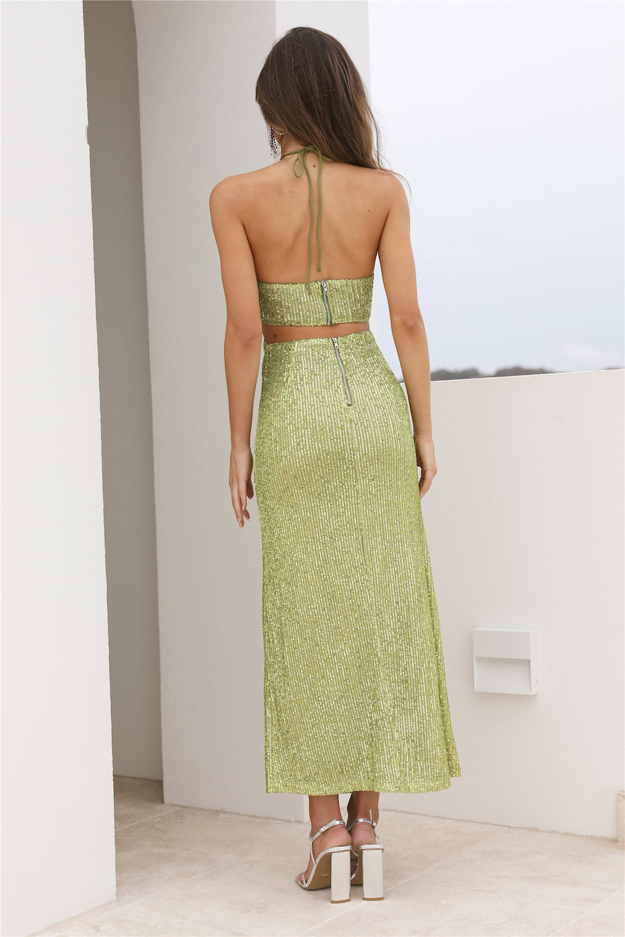 Standing Out Maxi Dress Green