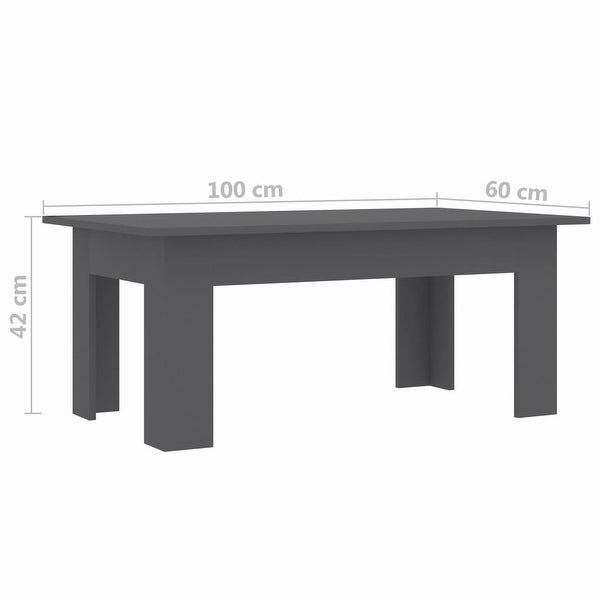 vidaXL Coffee Table Gray 39.4