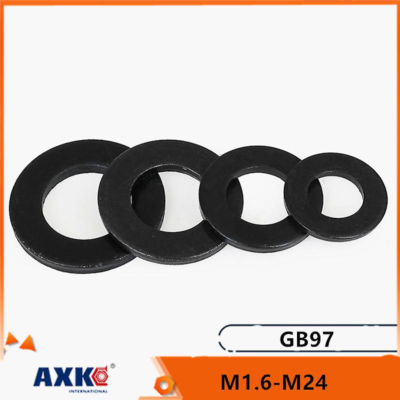 5/10/25/50/100 M1.6 M2 M2.5 M3 M3.5 M4 M5 M6 M8 M10 M12 M14 M16 - M24 Gb97 Black Grade 8.8 Carbon Steel Flat Washer Plain Gasket