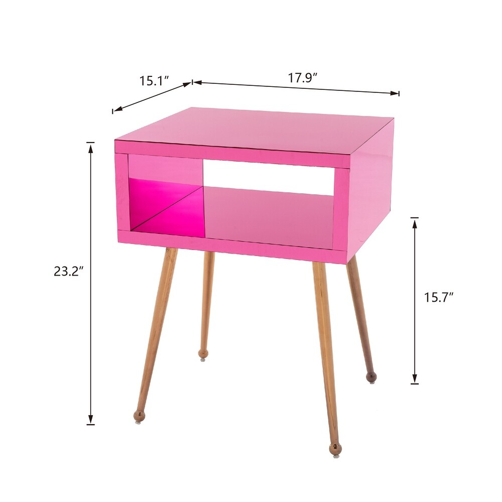 Mirror Nightstand End Table