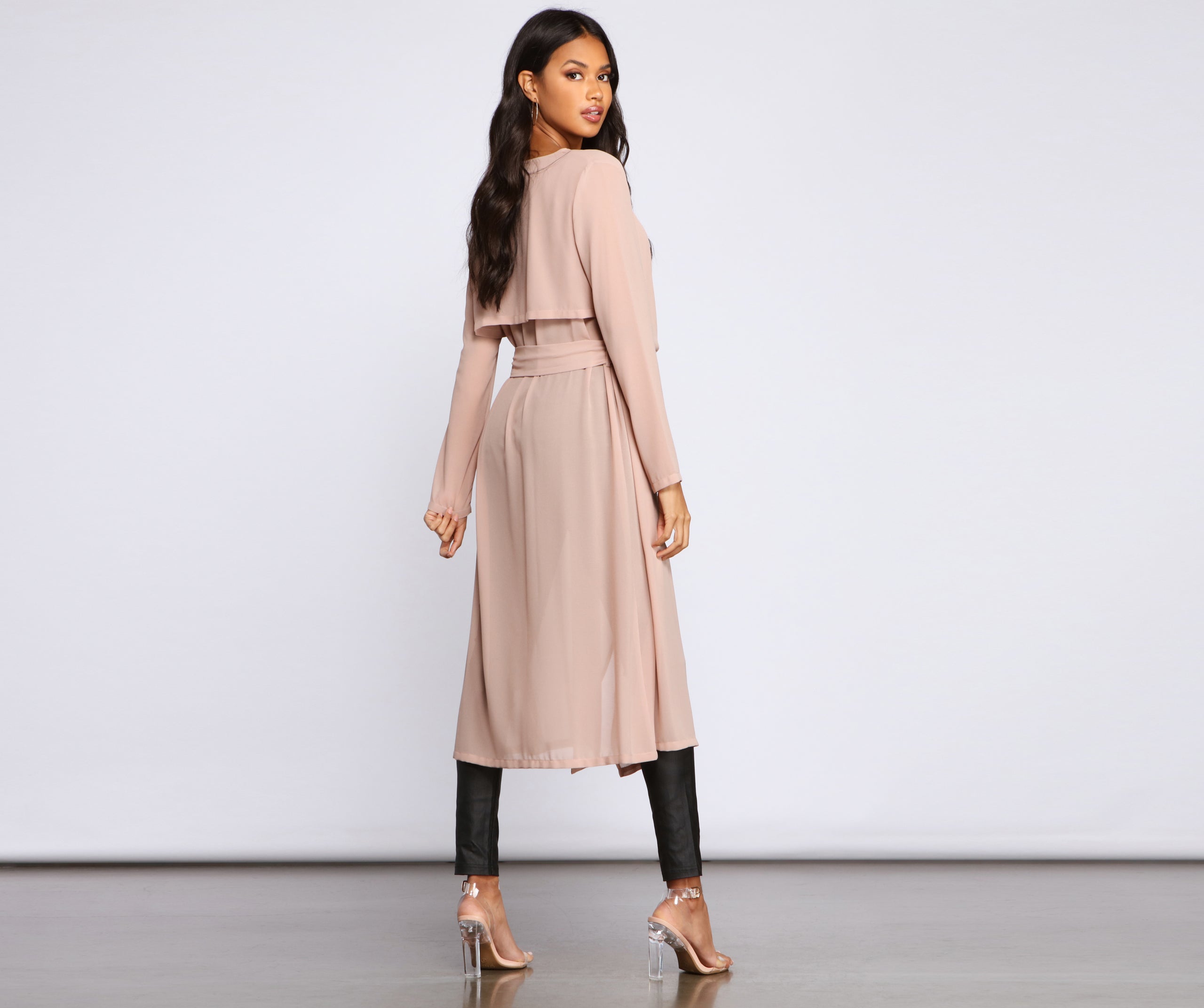 Chic Staple Chiffon Trench