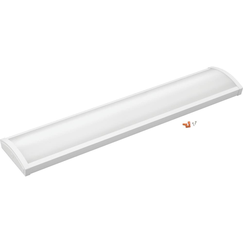 Lithonia Lighting Contractor Select 4 ft. 40-Watt 400050006000 Lumens Integrated LED Dimmable White Wraparound Light Fixture 4000K FML4W 48 ALO6 SEF 840 MVOLT