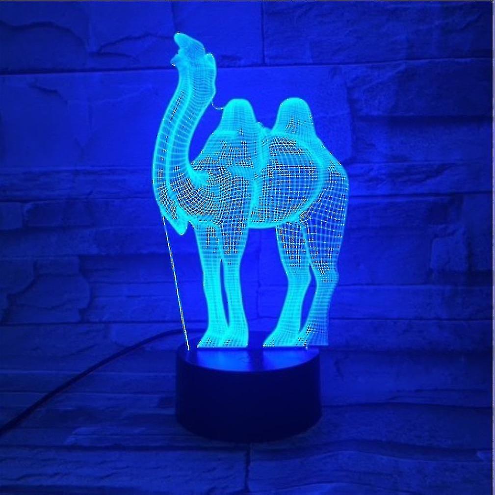 Camel 3d Led Night Light Bedroom Table Lamp Color Changing