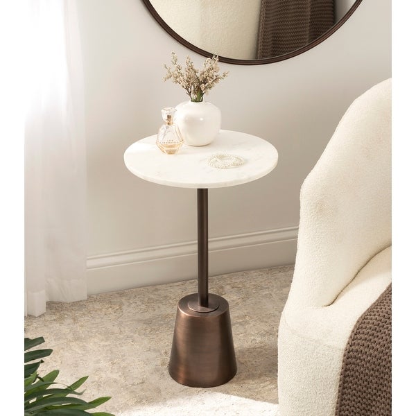 Kate and Laurel Tira Round Side Table