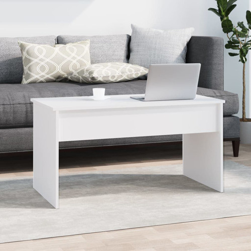 vidaXL Coffee Table Lift Top End Table Accent Sofa Table White Engineered Wood   Transitional   Coffee Tables   by vidaXL LLC  Houzz