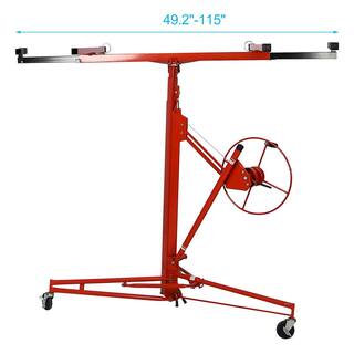 Runesay Drywall Lift Panel 13 ft. Lift Drywall Panel Hoist Jack Lifter in Red CON-CRET-5