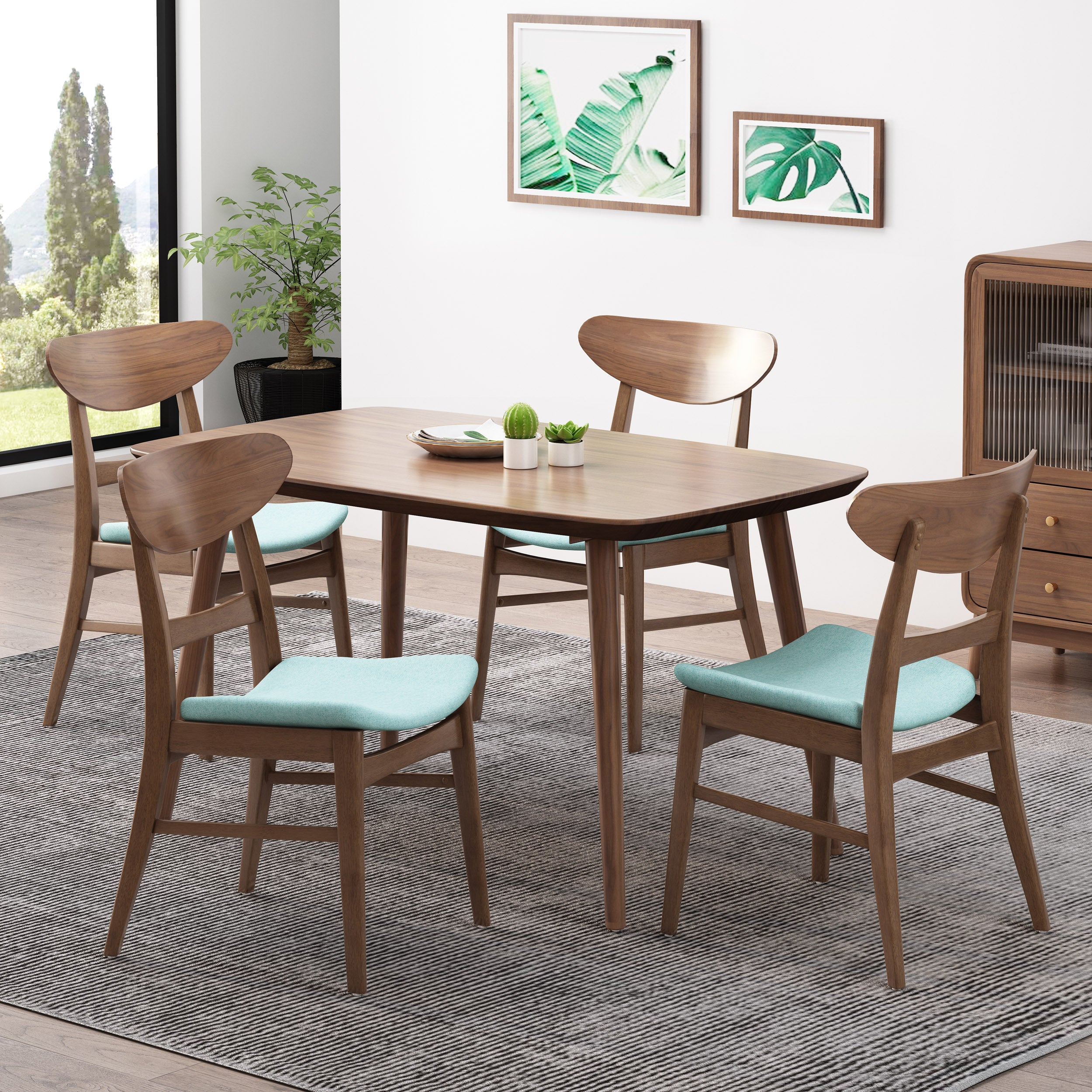 Isador Mid-Century Modern Dining Chairs (Set of 4)