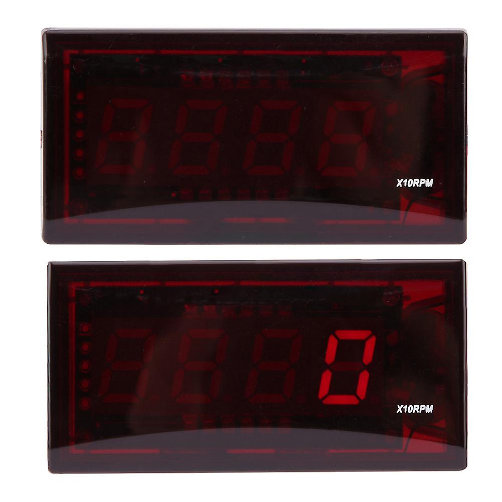 Motorcycle Led Digital Tachometer Speed Meter Dc 8-18v Red Backlight For Honda Yamaha Kawasaki