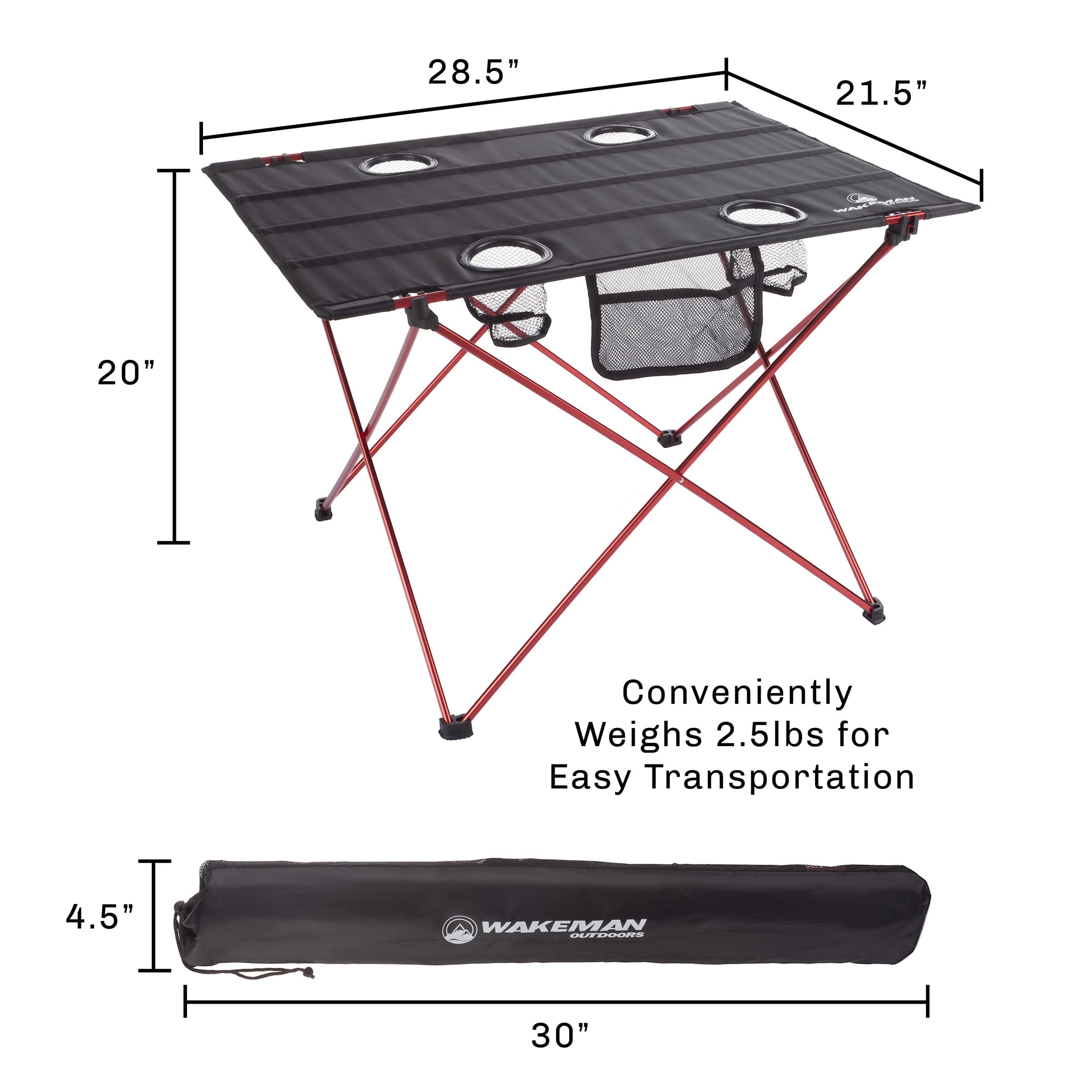 Wakeman Camping Table, Black