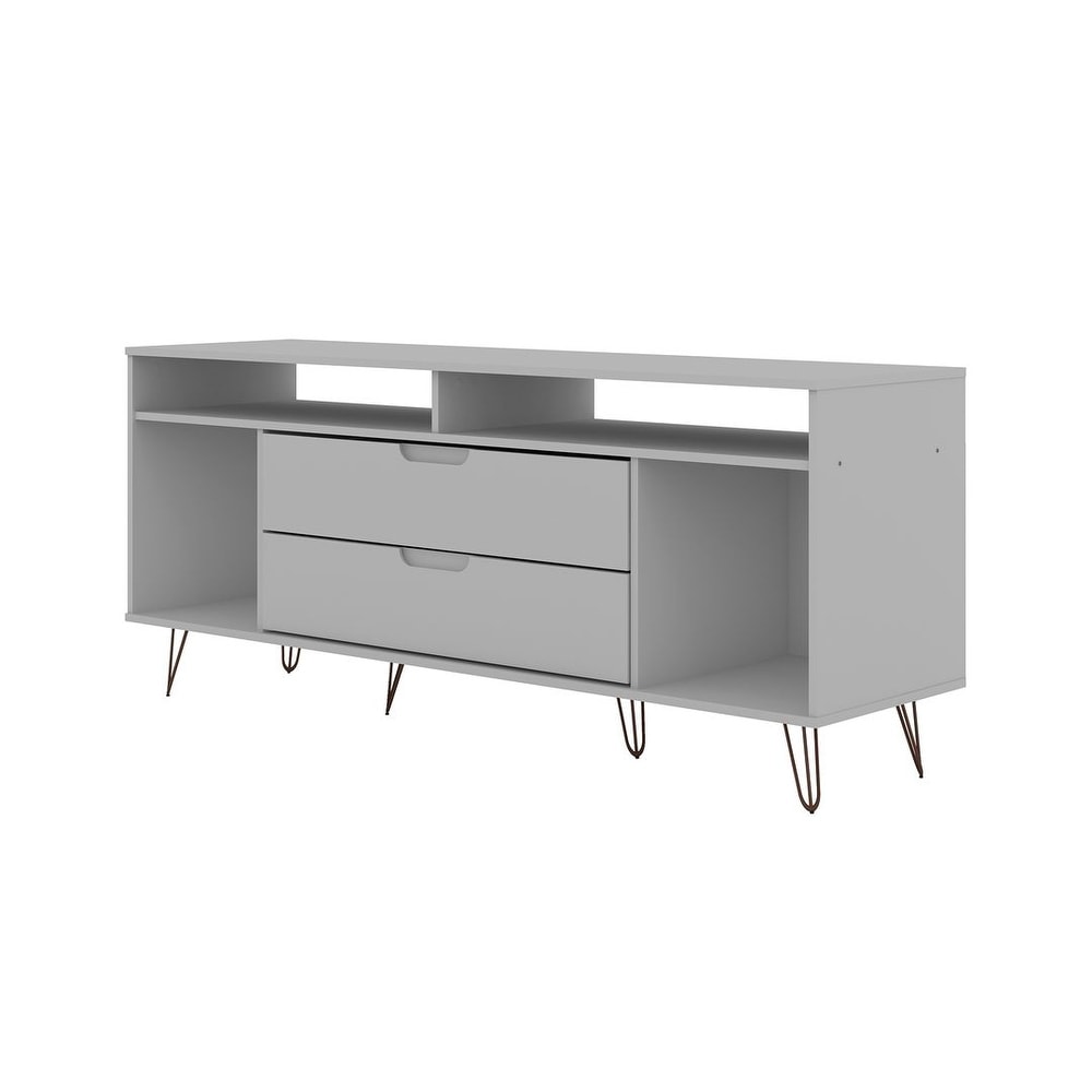 Manhattan Comfort Rockefeller 62.99 In. Metal Leg Media Cabinet Console