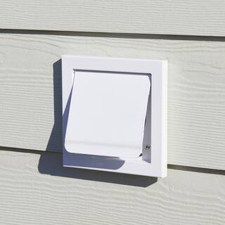 Master Flow 4 in. Round Wall Vent Flush Mount in White HFW4