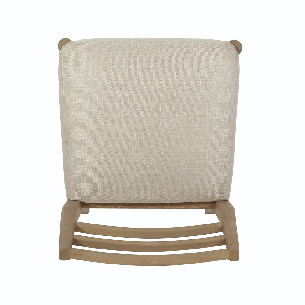 Fescue Fabric and Rubberwood Upholstered Dining Chairs (Set of 2) by Christopher Knight Home