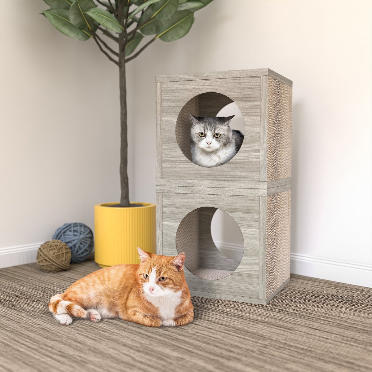 Way Basics 12.6-in Katsquare Cube Scratching Post